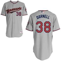#38 Logan Darnell Gray MLB Jersey-Minnesota Twins Stitched Player Baseball Jersey