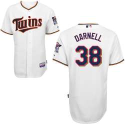 #38 Logan Darnell White MLB Jersey-Minnesota Twins Stitched Cool Base Baseball Jersey