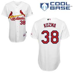 #38 Pete Kozma White MLB Jersey-St. Louis Cardinals Stitched Cool Base Baseball Jersey