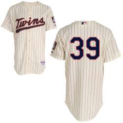 #39 Danny Santana Cream Pinstripe MLB Jersey-Minnesota Twins Stitched Player Baseball Jersey