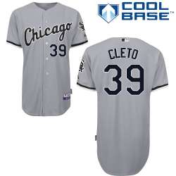 #39 Maikel Cleto Gray MLB Jersey-Chicago White Sox Stitched Cool Base Baseball Jersey