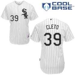 #39 Maikel Cleto White Pinstripe MLB Jersey-Chicago White Sox Stitched Cool Base Baseball Jersey