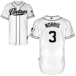 #3 Derek Norris White MLB Jersey-San Diego Padres Stitched Cool Base Baseball Jersey