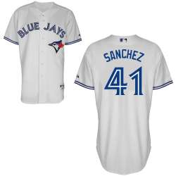 #41 Aaron Sanchez White MLB Jersey-Toronto Blue Jays Stitched Cool Base Baseball Jersey