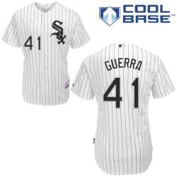 #41 Javy Guerra White Pinstripe MLB Jersey-Chicago White Sox Stitched Cool Base Baseball Jersey