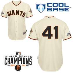 #41 Jeremy Affeldt Cream MLB Jersey-San Francisco Giants Stitched Cool Base Baseball Jersey