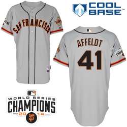 #41 Jeremy Affeldt Gray MLB Jersey-San Francisco Giants Stitched Cool Base Baseball Jersey