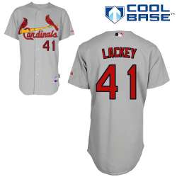 #41 John Lackey Gray MLB Jersey-St. Louis Cardinals Stitched Cool Base Baseball Jersey