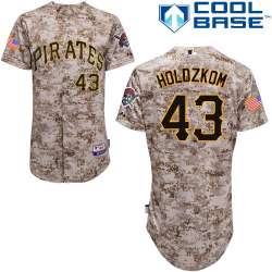 #43 John Holdzkom Camo MLB Jersey-Pittsburgh Pirates Stitched Player Baseball Jersey
