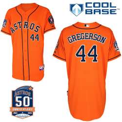 #44 Luke Gregerson Orange MLB Jersey-Houston Astros Stitched Cool Base Baseball Jersey