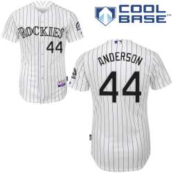 #44 Tyler anderson White Pinstripe MLB Jersey-Colorado Rockies Stitched Cool Base Baseball Jersey