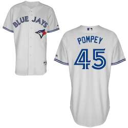 #45 Dalton Pompey White MLB Jersey-Toronto Blue Jays Stitched Cool Base Baseball Jersey