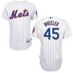 #45 Zack Wheeler White Pinstripe MLB Jersey-New York Mets Stitched Player Baseball Jersey
