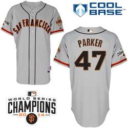 #47 Jarrett Parker Gray MLB Jersey-San Francisco Giants Stitched Cool Base Baseball Jersey