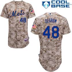 #48 Jacob Degrom Camo MLB Jersey-New York Mets Stitched Player Baseball Jersey