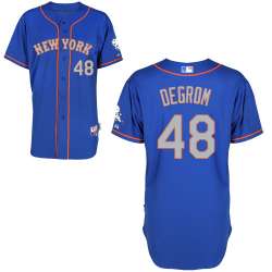 #48 Jacob Degrom Light Blue MLB Jersey-New York Mets Stitched Cool Base Baseball Jersey