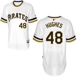 #48 Jared Hughes White Pullover MLB Jersey-Pittsburgh Pirates Stitched Player Baseball Jersey