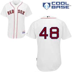 #48 Pabio Sandoval White MLB Jersey-Boston Red Sox Stitched Cool Base Baseball Jersey