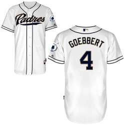 #4 Jake Goebbert White MLB Jersey-San Diego Padres Stitched Cool Base Baseball Jersey