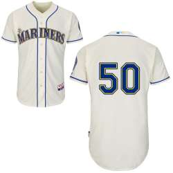 #50 Erasmo Ramirez Cream MLB Jersey-Seattle Mariners Stitched Cool Base Baseball Jersey