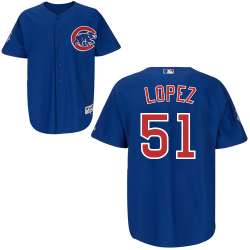 #51 Rafael Lopez Blue MLB Jersey-Chicago Cubs Stitched Player Baseball Jersey
