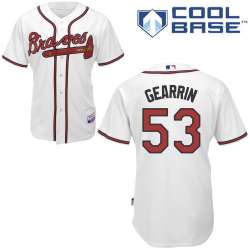 #53 Cory Gearrin White MLB Jersey-Atlanta Braves Stitched Cool Base Baseball Jersey