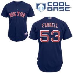 #53 John Farrell Dark Blue MLB Jersey-Boston Red Sox Stitched Cool Base Baseball Jersey