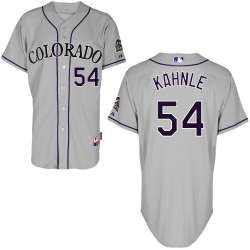 #54 Tommy Kahnle Gray MLB Jersey-Colorado Rockies Stitched Cool Base Baseball Jersey