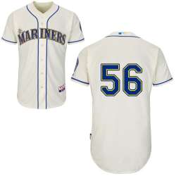 #56 Fernando Rodney Cream MLB Jersey-Seattle Mariners Stitched Cool Base Baseball Jersey