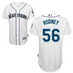#56 Fernando Rodney White MLB Jersey-Seattle Mariners Stitched Cool Base Baseball Jersey