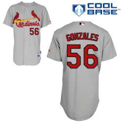 #56 Marco Gonzaler Gray MLB Jersey-St. Louis Cardinals Stitched Cool Base Baseball Jersey