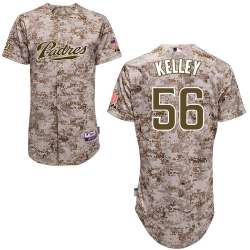 #56 Shawn Kelley Camo MLB Jersey-San Diego Padres Stitched Player Baseball Jersey