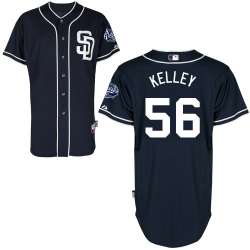 #56 Shawn Kelley Dark Blue MLB Jersey-San Diego Padres Stitched Cool Base Baseball Jersey