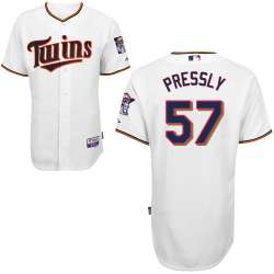 #57 Ryan Pressly White MLB Jersey-Minnesota Twins Stitched Cool Base Baseball Jersey