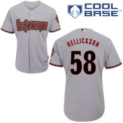 #58 Jeremy Hellickson Gray MLB Jersey-Arizona Diamondbacks Stitched Cool Base Baseball Jersey