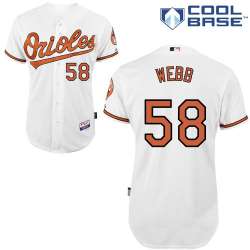 #58 Ryan Webb White MLB Jersey-Baltimore Orioles Stitched Cool Base Baseball Jersey