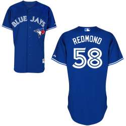 #58 Todd Redmond Blue MLB Jersey-Toronto Blue Jays Stitched Cool Base Baseball Jersey