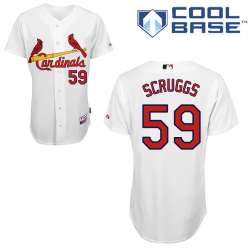 #59 Kavier Scruggs White MLB Jersey-St. Louis Cardinals Stitched Cool Base Baseball Jersey