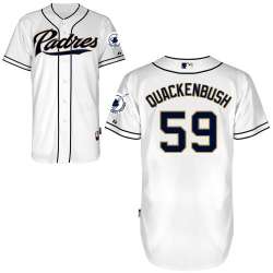 #59 Kevin Quackenbush White MLB Jersey-San Diego Padres Stitched Cool Base Baseball Jersey