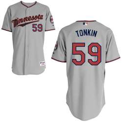 #59 Michael Tonkin Gray MLB Jersey-Minnesota Twins Stitched Player Baseball Jersey