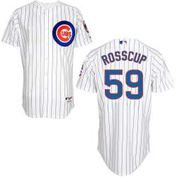 #59 Zac Rosscup White Pinstripe MLB Jersey-Chicago Cubs Stitched Player Baseball Jersey