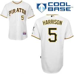 #5 Josh Harrison White MLB Jersey-Pittsburgh Pirates Stitched Cool Base Baseball Jersey