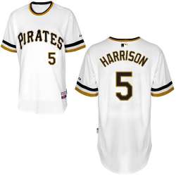 #5 Josh Harrison White Pullover MLB Jersey-Pittsburgh Pirates Stitched Player Baseball Jersey