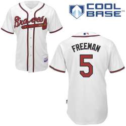 #5 Reddie Freeman White MLB Jersey-Atlanta Braves Stitched Cool Base Baseball Jersey