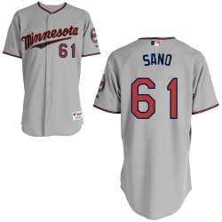 #61 Miguel Sano Gray MLB Jersey-Minnesota Twins Stitched Player Baseball Jersey