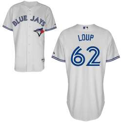#62 Aaron Loup White MLB Jersey-Toronto Blue Jays Stitched Cool Base Baseball Jersey