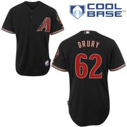 #62 Brandon Drury Black MLB Jersey-Arizona Diamondbacks Stitched Cool Base Baseball Jersey