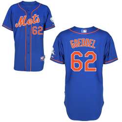 #62 Erik Goeddel Blue MLB Jersey-New York Mets Stitched Cool Base Baseball Jersey