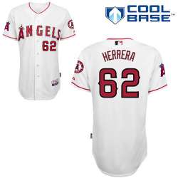 #62 Yoslan Herrera White MLB Jersey-Los Angeles Angels Of Anaheim Stitched Cool Base Baseball Jersey