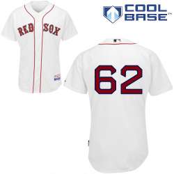 #62 Zeke Spruill White MLB Jersey-Boston Red Sox Stitched Cool Base Baseball Jersey